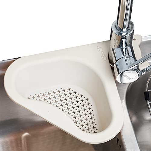 Holdes Colador para Fregadero, Estante de Drenaje, Filtro de colador para Colgar, Cesta de Drenaje de Cocina, Filtro Triangular para la Cocina, Cesta de colador, colador Triangular