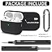 Ljusmicker for AirPods Pro Case Cover with Cleaner Kit,Soft Silicone Protective Cover for Apple AirPod Pro 2nd/1st Generation Case for Women Men,AirPods Pro 2/Pro Case Accessories with Keychain-Black