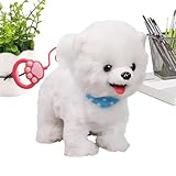 Acompañante de sueño reconfortante: Con felpa de pelo corto, el robot perro presenta una textura suave y abrazable que brinda un confort excepcional como peluche diario y sirve como compañero de sueño , asegurando noches reparadoras en ambientes dormitorio pacíficos.