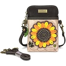 CHALA Group Handbags Sunflower Cellphone Crossbody Handbag for Flower Lovers Gift Ivory Sunflower