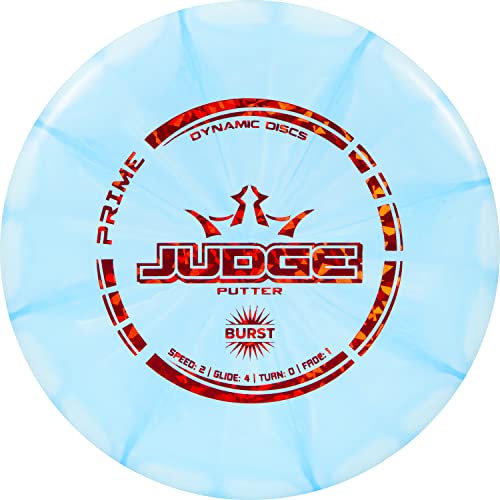 Dynamic Discs Prime Burst Judge Disc Golf Putter, Men and Women Frisbee Golf Putter, 170g Plus, Beaded Throwing Frisbee Golf Putter, Stable Disc Golf Flight, Stamp Color Will Vary, Blue by D·D DYNAMIC DISCS - Used condition - US$10.37