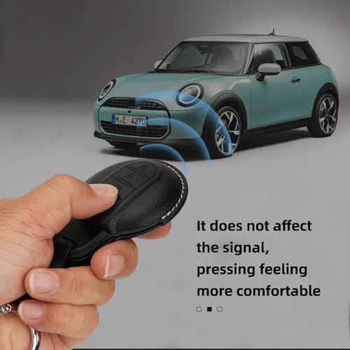 Coque de clé en cuir Mini Cooper évitez rayures et usure boîtier - 3