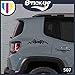 Kit Adesivi - 2 Pezzi 4x4 fiancata Posteriore - 25x7 cm - Fuoristrada 4X4 Fiancate Cofano Offroad Adesivi Stickers Fiancate AUT Decal (Nero)