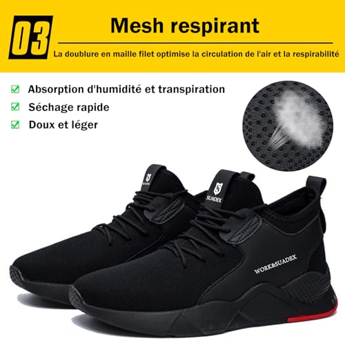 Chaussures de sécurité SUADEX légères : la solution pour travailler confortablement sans glisser