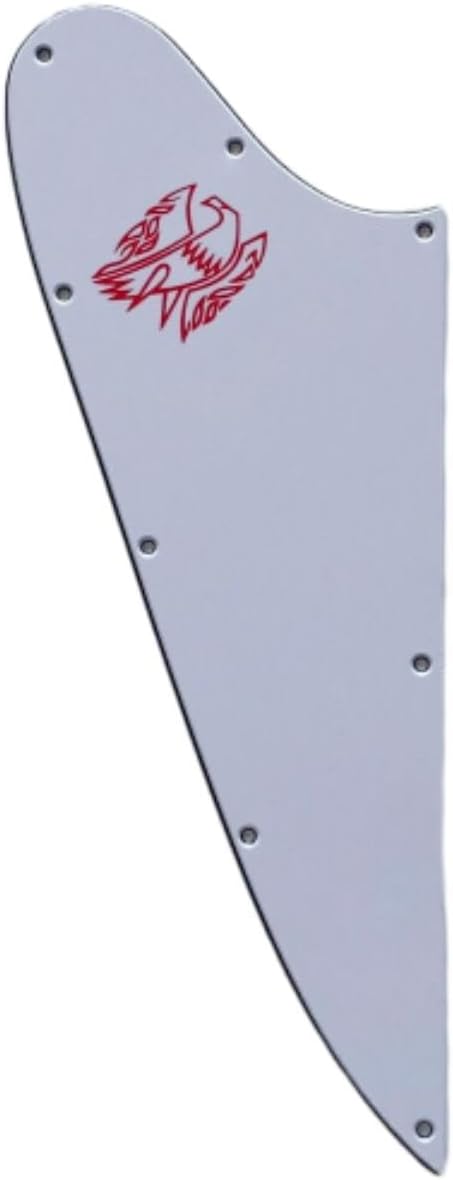 3 Ply Custom Guitar Pickguard Scratch Plate with LOGO for Gibson Firebird Style Guitar L White