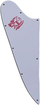 3 Ply Custom Guitar Pickguard Scratch Plate with LOGO for Gibson Firebird Style Guitar L White