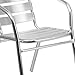 Flash Furniture Heavy Duty Commercial Aluminum Indoor-Outdoor Restaurant Stack Chair with Triple Slat Back