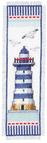 Image of Vervaco Cross Stitch Bookmark Kit Lighthouse 2.4 inch x 8 inch