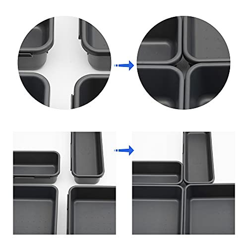 Gonice 13 Pcs Desk Drawer Organizer Tray，Office Desk Drawer Storage Black Plastic Organizer Bins For Office Supplies And Tools Desk Drawer Organizer For Bathroom And Kitchen #TOP5