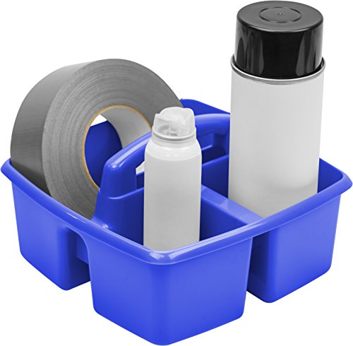 Storex Classroom Caddy, 9.25 X 9.25 X 5.25 Inches, Assorted Colors, Color Assortment Will Vary, Case Of 6 (00940U06C), Small Caddy #TOP6
