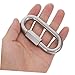GLEAVI 10pcs Stainless Steel Quick Link Chain Connector d Shape Locking Carabiner for Industrial Construction Aviation