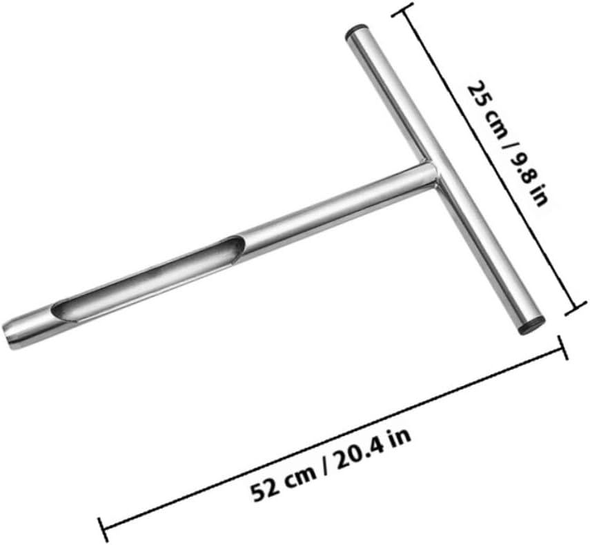 YARNOW T-Handle Soil Sampler Probe 21-inch Stainless Steel Core Soil Sampling Tool for Lawn Maintenance