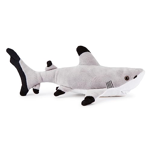 Zappi Co 100% Recycled Plush Black Tipped Shark Toy (30cm Length) Stuffed Soft Cuddly Eco Friendly animals Collection For New Born Child First kid - Image 2