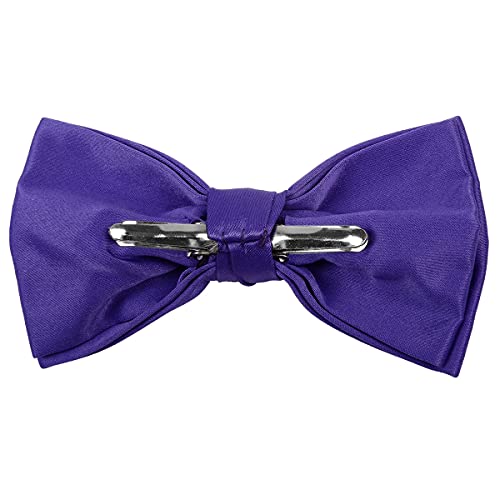 Image of boxed-gifts Mens Clip On Bow Tie - Solid Color Bowties for Men