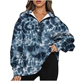 Mädchen Teenager Pullover Hoodie Mit Reißverschluss Winter Elegant Longpullover Gedruckt Freizeit Pulli Weich Warm Kapuzenpullover Casual Sweatshirt Damenpullover Winterpullover