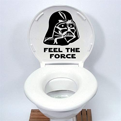 YANSHAN The Mysterious Power Toilet Seat Decal And Graphics Darth Vader Bathroom Toilet Restroom Sticker Classic Decoration GA046 (Color : LL008, Size : Black)