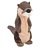 Wild Republic Republic-12397 Peluche Loutre de rivière Debout Cuddlekins Mini, Jouets, 20cm, 12397, Brun