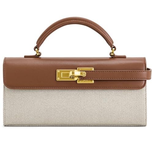 JW PEI Bolsa feminina Keyla de camurça sintética com alça superior, Bege