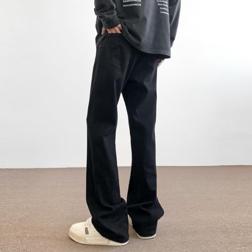 Jeans Pants Trouser Denim Retro Micro Horn Men's Black High Street Casual Long Simple and Versatile2