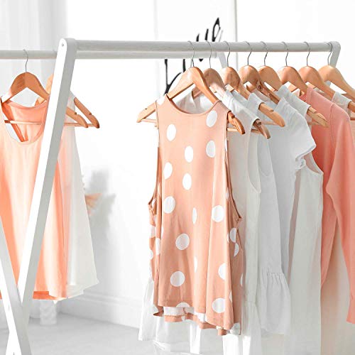 Image of Wooden Hanger Premium Wood with 360 Swivel Hook and Precisely Cut Notches for Dress Clothes, Coats, Jackets, Pants, Shirts, Skirts Hanger (Natural Hanger, 24)