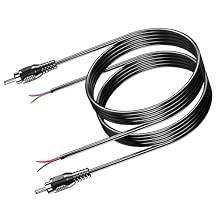 BERLAT RCA to Speaker Wire Adapter, Speaker Bare Wire Cables to RCA Plugs Adapter Repair Cord for Amplifier Audio Video AV Receivers