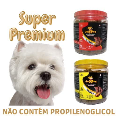 Petisco Bifinho para Cachorro Super Premium Sabor 1kg Jack Dog (Carne)