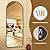 HARRITPURE 64"x21" Arched Full Length Mirror Floor Mirrors with Aluminum Alloy Frame Free-Standing Wall Mounted or Leaning Large Bedroom Dressing Mirror Modern & Contemporary Decor for Home,Black