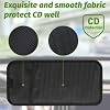 CD Visor Holder for Car, Large Capacity CD & DVD Visor Case, Vehicle Visor Storage Organizer with 12 Disc Sleeves, 1 Mesh Pocket 1 Pen Holder and & Elastic Band (Black)