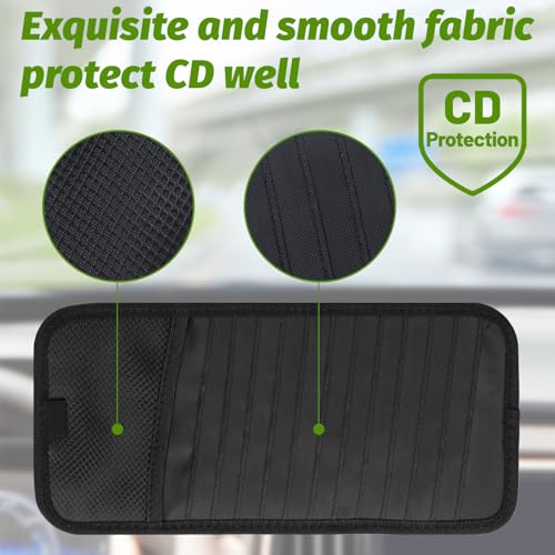 image for Azumavi CD Visor Holder for Car, Large Capacity CD & DVD Visor Case, V