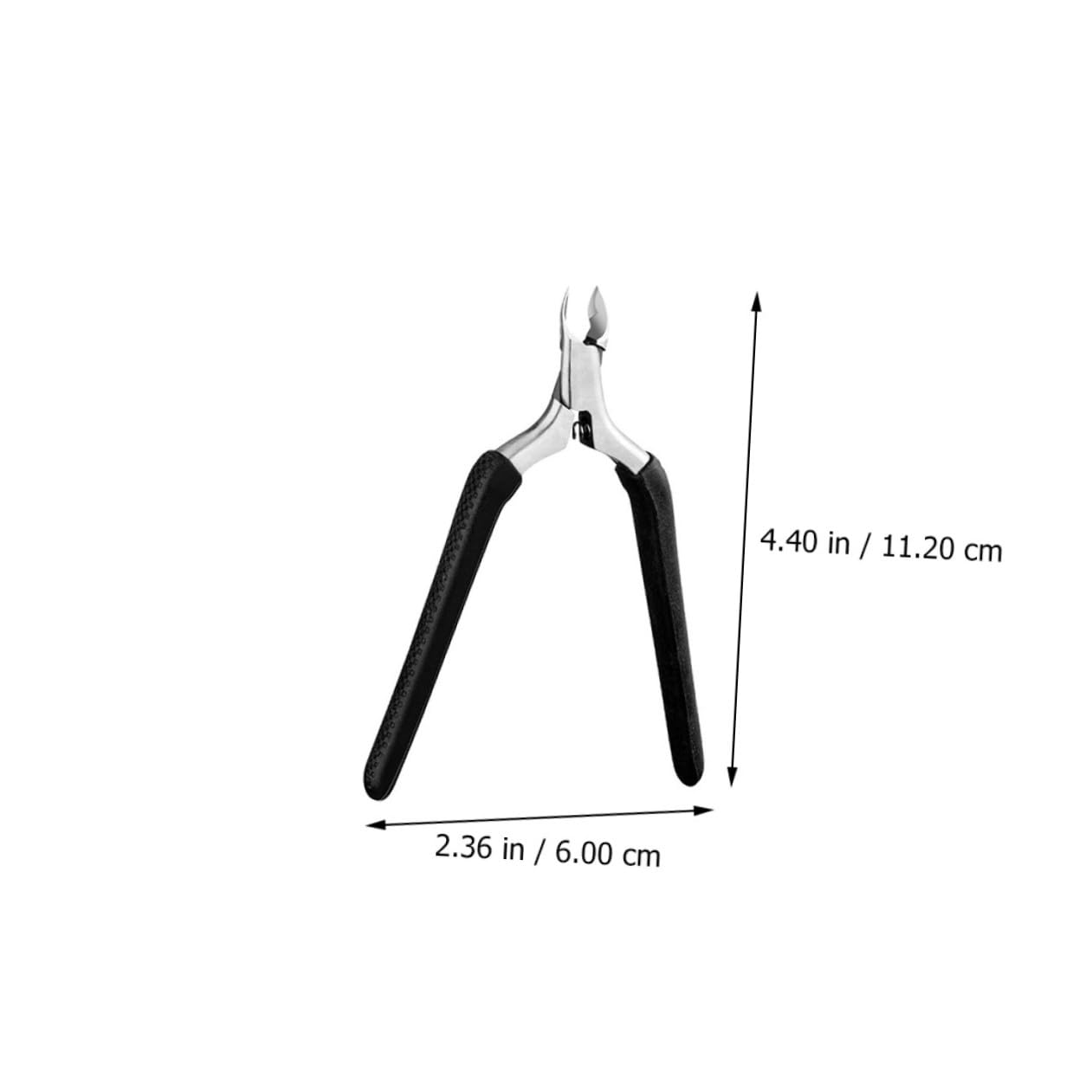 Professional Stainless Steel Cuticle Nipper Dead Skin Scissor with Anti-skid Handle Precision Nail Cuticle Trimmer for Manicure Pedicure Home Salon Use in Black