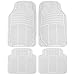 BDK Universal Fit 4-Piece Heavy Duty All Weather Protection Floor Mat - Rubber (Clear)