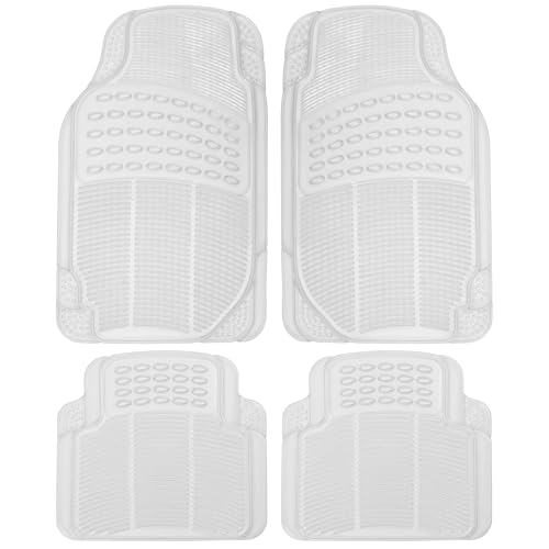 BDK 4-Piece Rubber Transparent Clear Floor Mats Heavy Duty for Front & Rear Car Truck Van SUV, All Weather Protection, Universal Fit by BDK - Used condition - US$33.36