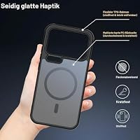 Natbok Magnetische Handyhülle für Xiaomi 17 Pro Max Hülle, Kompatibel mit MagSafe mit 2 Stück Kameraschutz, Dünn Stoßfest Matt PC Rückseite Handyhülle Case for Xiaomi 17 Pro Max – Ansicht 4