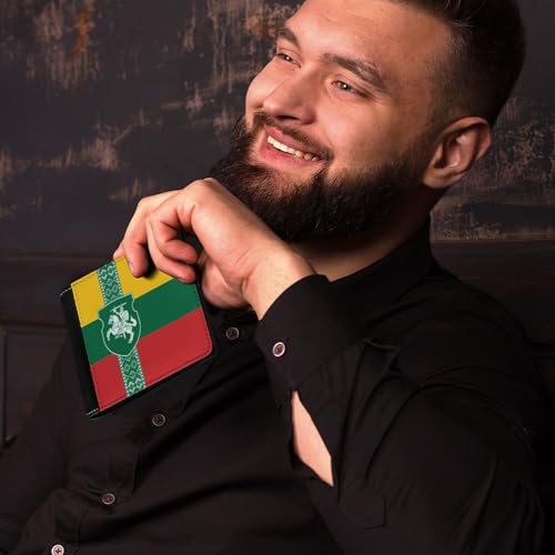 Lithuania Flag Mens Short Wallet，coin Wallet, Card Bag, Certificate Storage Bag4