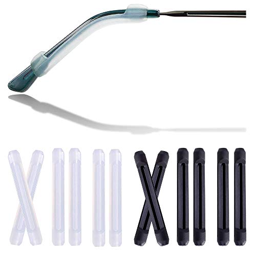 Couvre Branches Antidérapants en Silicone pour Branches de Lunettes, 6 Paires de Lunettes Anti-Dérapantes Couvre-Branches pour Coussinets de Lunettes, Porte-Lunettes Crochets D'oreilles pour Lunettes