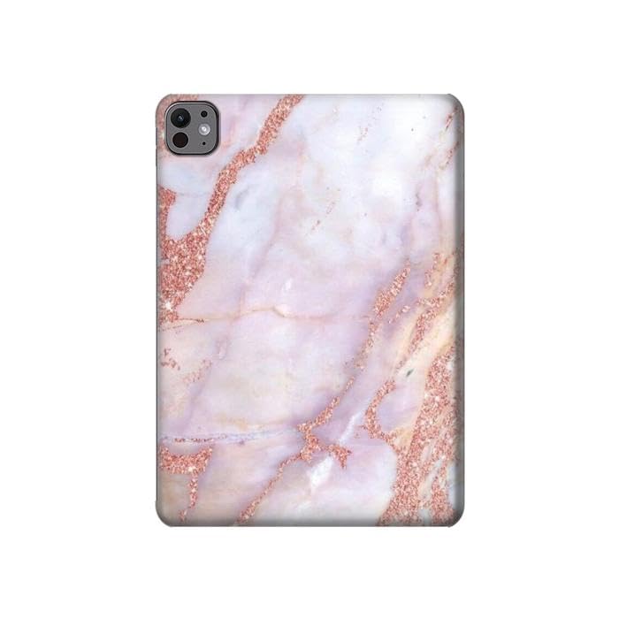 Coque iPad Pro 11 rose marbre housse protection graphique mince étui rigide pour tablette 2024