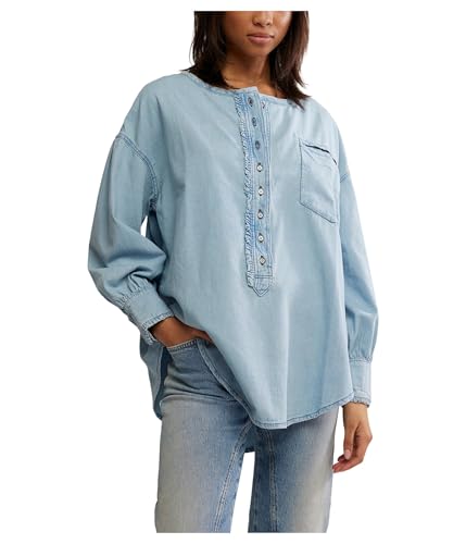 Free People Women's We The Free Denim Dreaming Pullover