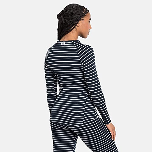 Odlo Women's Active Warm Originals Eco Baselayer Top, Dark Sapphire Silver Grey, X-Small #TOP2