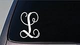 EZ-STIK Monogram L Vine initialI357 6 inch Tall Sticker Decal Letters Gift