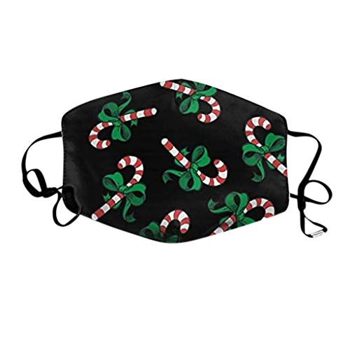 Preisvergleich Produktbild Xiangdan Mundschutz Multifunktionstuch Santa Druck Maske Schneemann Print Atmungsaktive Baumwolle Stoffmaske Waschbar Mund-Nasenschutz Motiv Bandana Halstuch Herren Damen (C1)