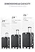 HotWay 20 Inch Aluminum Frame Carry On Luggage with Spinner Wheels, PC Hard Shell Suitcase with Cup Holder, Zipperless Luggage for Business Travel, Black