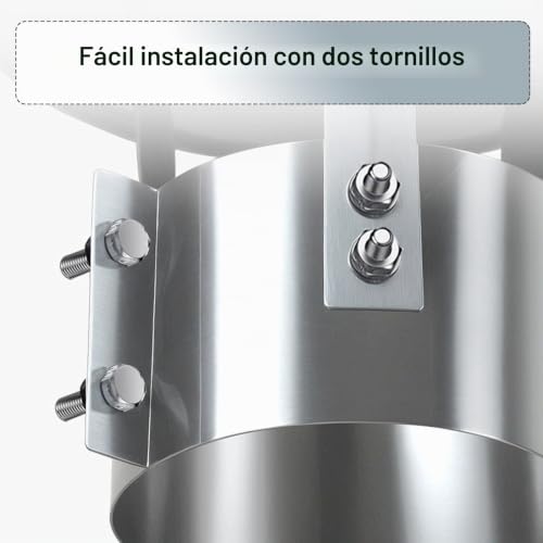 Miniatura 4 de Sombrerete Chimenea De Acero Inoxidable, Tapa De Ventilación 90 100 130 150 180 210 250mm Sombrero De Chimenea A Prueba De Lluvia Para Una Vivienda Unifamiliar 100mm 3.9in