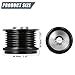 X AUTOHAUX Car Alternator Clutch Pulley Serpentine Belt Idler Grooved Pulley for Lexus ES350 3.5L 2007-2018 Belt Idler Pulley for Toyota Camry 3.5L 2007-2017