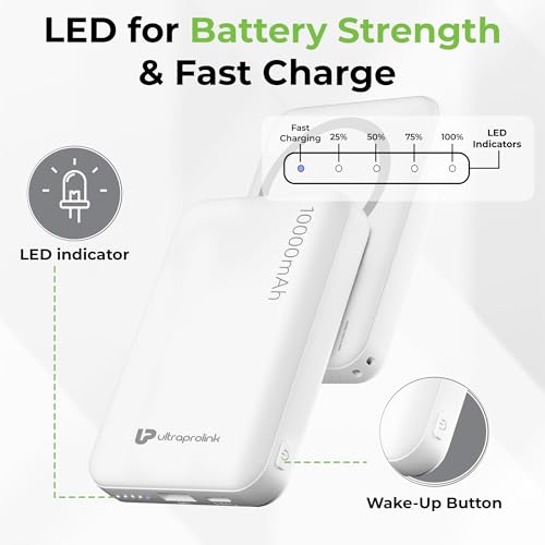 Image of UltraProlink |10000 mAh | Magnetic Mag-Safe Power Bank|Juice-Up Mag 6 |22.5W Type C Port with PD-PPS Support | Mag-Safe Charging for iPhone Series 17,16,15,14,13 | Made in India | UM1120