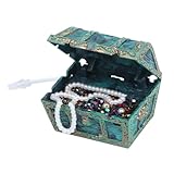 balacoo Fish Tank Treasure Chest Aquarium Ornament 2.36 Inch Creative Decorative Hideaway for Freshwater and Saltwater Fish Enhancing Aquarium Decor