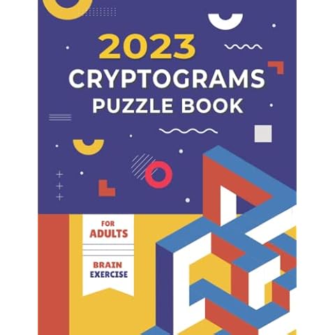 2023 Cryptograms Puzzle Books For Adults Brain Exercise: The Fun Way To Stay Sharp And Improve Memory Cover