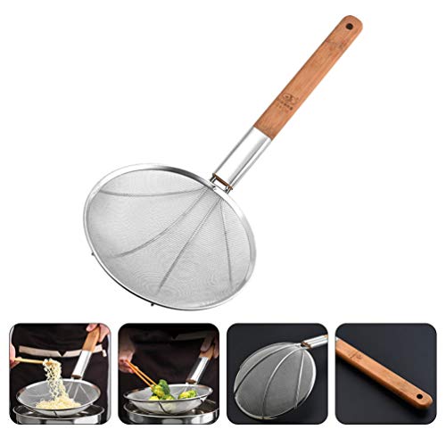 OSALADI Colher de Escumadeira de Gordura de Aço Inoxidável Malha Fina Coador de Óleo de Cozinhar Coa