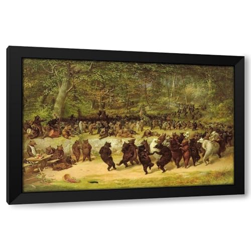 ArtDirect Bear Dance Framed Print