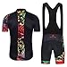 Uriah Men's Bicycle Jersey Black Bib Shorts Sets Short Sleeve Breathable Black Red Size S(CN)