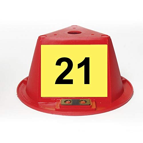 Auto Dealer Supplies Magnetic Roof Toppers - Magnetic Car Top Hats - Set of 10 - Red - Numbered 21 Thru 30